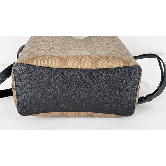 Coach X Jean Michel Basquiat Town Bucket Bag In Signature Canvas Brown Purse New - Picture 7 of 15